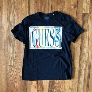 Guess black tee w/ Guess decal. Size L.